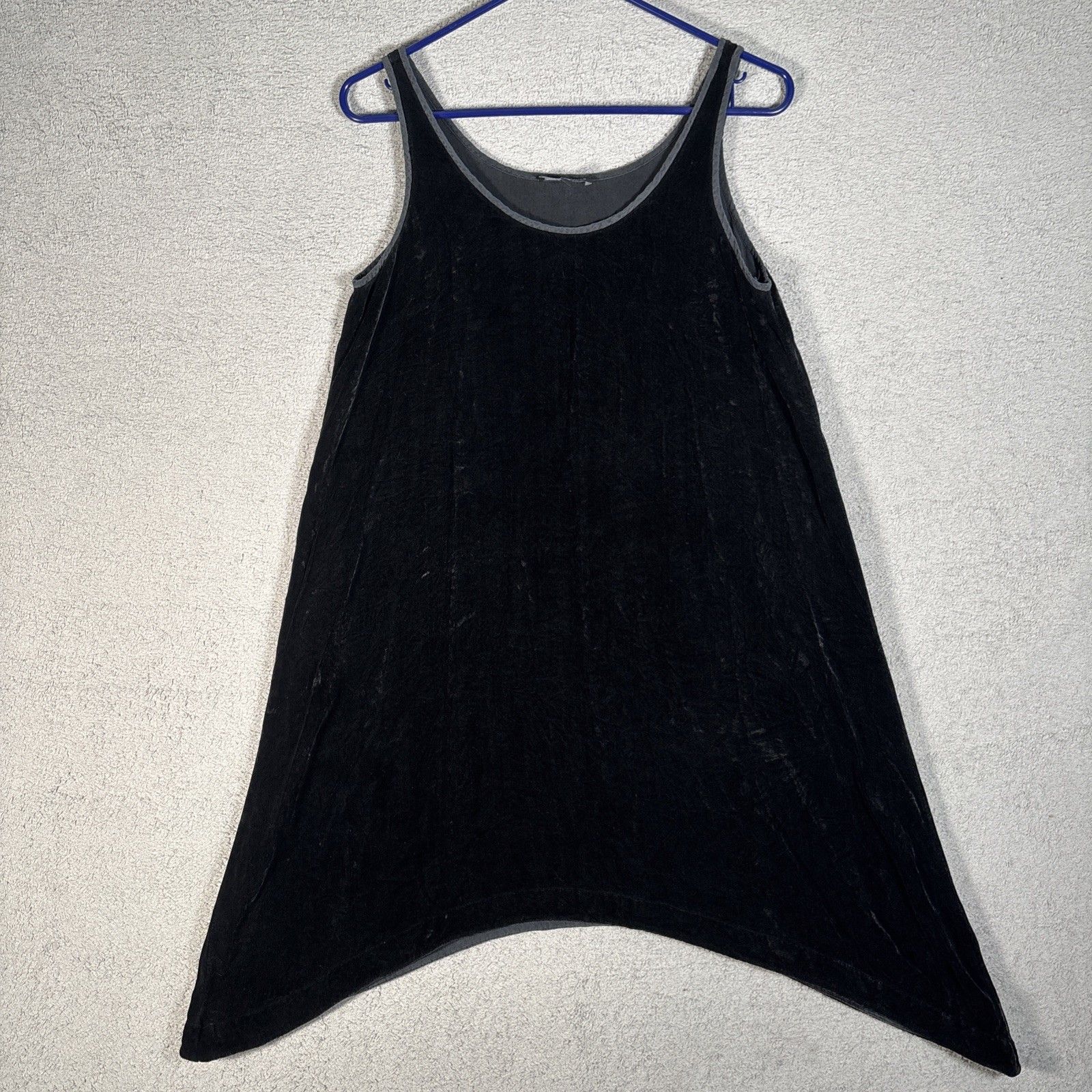Eileen Fisher Velvet Tank Top Size Xs Black Capsule Minimalist Luxury Luxe